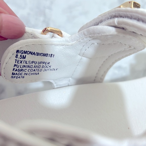 STEVEN MADDEN  WOMENS BIGMONA RAFFIA PLATFORM SANDAL WHITE Sz 8.5 NEW - Picture 6 of 9